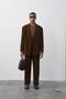 Oversize Brown Double Breasted Jacket Pants Suit
