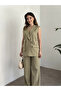 Women's Belt Detailed Vest Set - 4