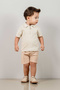 Baby Kids Boy Bottom Top Double Set Natural- Natural - 3