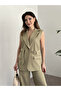 Women's Belt Detailed Vest Set - 3