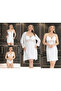 Six-Piece Dowry Set Combed Cotton Fabric Nightgown and Robe Set 6 Pieces