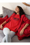 Limited Edition Printed Women's Crew Neck Cotton Oversize Short Sleeve T-Shirt - 2