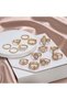 Maven - 14 Pieces Pearlescent Moon Stone Stylish Design Vintage Multiple Gold Gold Ring Set - 3