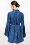 Pleated Sleeve Indigo Shirt - 7