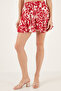 Patterned Slim Fit Mini Shorts Skirt Shorts Skirt 5869020 - 2