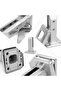 LukLoy Pack of 2 Brush 304 Stainless Steel Glass Railing Spigots, Glass Pool Fence Clamp Brackets (9 - 9