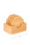 Lcw Home Brown Wooden Coaster Set - 4
