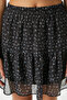 Women's Juliet Black Floral Lined Flounce Mini Chiffon Woven Skirt - 3
