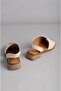Select 015 genuine leather heel women's sandal beige - 4