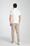 Luceroo Men's White 100% Cotton Non-Shrink Fabric Slim Fit Slim Fit Polo Neck T-Shirt - 5