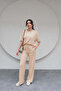 Women's Summer Combed Cotton Suit – Short Sleeve Blouse & Flared Trousers
