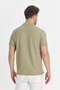 Walfer Men's Mink Lycra Cotton Blended Collar Detail Slim Fit Non-Curling Polo Neck T-Shirt - 6