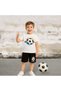 Printed Crew Neck Boys' and Girls' Set Cotton T-Shirts and Shorts, Summer Comfort Set - 4