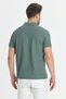 Walfer Men's Green Lycra Cotton Blended Collar Detail Slim Fit Non-Curling Polo Neck T-Shirt - 5