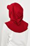 Combed Cotton Women's Ready-Made Bonnet with Visor and Concealer Feature, B-88P, Burgundy - 7