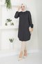 Hijab Women's Buttoned Seasonal Striped Tunic Clothing 61052 61053