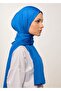 شال حجاب - أزرق بلون الكوبالت - 4
