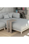Muju Modern C Shape Table Mocha Grey Multipurpose
