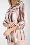 Mink Striped Satin Jacquard Women's Shirt - 2