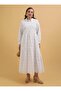 Plus Size Brode Hijab Dress - White - Alia