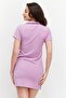 Women Plain Shirt Dress, Purple - 4