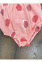 Fruits Patterned Collar Laced Bandana Summer Baby Girl Jumpsuit - 3
