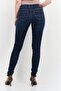 Women Regular Fit Slim Leg Washed Stretchable Jeans, Navy - 2