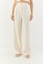 Women's Beige High Waist Trousers and Vest Lined Bottom-Top Set 9257 60281047 - 5