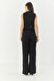 Women's Black High Waist Pants and Vest Top-Down Set 9257 60281047 - 7