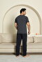 Men's Cotton Pocket Smoked Pajama Set - 3
