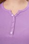 Cotton Lycra Button Detail Basic T-Shirt, Large Size T-Shirt - 7