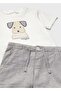 DOG PRINT SHORTS T-SHIRT SET - 3