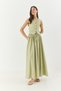 Women's Mint Green Vest and Pocket Detailed Flared Skirt Set 9294 60281004 - 2