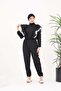 Star Striped Model Design Hijab Parachute Fabric Jumpsuit Swimsuit
