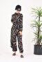 Ring Pattern Allerli Design Hijab Parachute Fabric Jumpsuit Swimsuit - 2