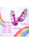 Orthopedic Baby Girl and Child Sandals Rainbow Series Fuchsia White Pink Gku2404B - 5