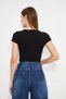 Mid Waist Baggy Model Wide Leg Women's Jeans Navy Blue - 6
