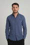 Men's Collared Long Sleeve Linen Shirt 2198 - 5