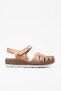 Women's Genuine Leather Closed-Front Orthopedic Beige Sandals - 5