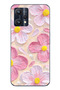 Realme 9 Pro Compatible Pink White Flowers Watercolor Transparent Silicone Case