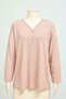 Plus Size V-Neck 3 Button Mother Combed Cotton Blouse – Relaxed Fit