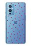 جراب سيليكون شفاف بتصميم قلوب حمراء متوافق مع هاتف Oneplus 9