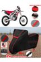Xef 250 4t My23 Tarpaulin Black Motorcycle Tarpaulin Engine Cover Tent (Red Stitched)