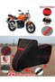 Kanuni Gt 170 Tarpaulin Black Motorcycle Tarpaulin Engine Cover Tent (Red Stitched)