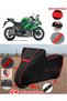 For Kawasaki Z 1000 Sx Tarpaulin Black Motorcycle Tarpaulin Engine Cover Tent (Red Stitched)