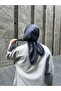 Cotton Soft Pearl Pattern Scarf-Anthracite - 3