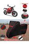 Yuki Zy125-15A Scrambler Tarpaulin Black Topcase Rear Bag Compatible Motor Tarpaulin (Red Stitched)