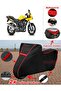 Yamaha FZS600 Tarpaulin BLACK Topcase Rear Bag Compatible Motor Canvas (Red Stitched)