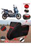 Regal Raptor Xsuv250 Tarpaulin Black Topcase Rear Bag Compatible Motor Tarpaulin (Red Stitched)