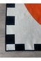 Opal Pink Good Vibes Text and Checkerboard Detailed Woven Base Modern Decorative Carpet Opal08 - 6